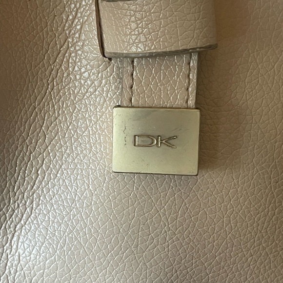 DKNY Beige Leather Tote Bag - Picture 4 of 5